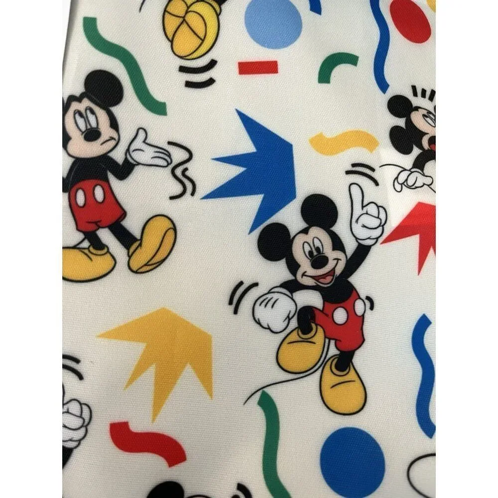 Disney Mickey Mouse All Over Print Drawstring Backpack Bag 14x18 Sling Light NWT